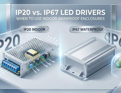 IP20 vs. IP67 LED Drivers: When to Use Indoor Rainproof Enclosures