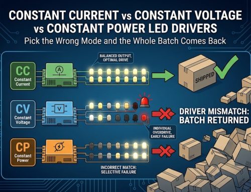 Constant Current vs Constant Voltage vs Constant Power LED Drivers: Pick the Wrong Mode and the Whole Batch Comes Back