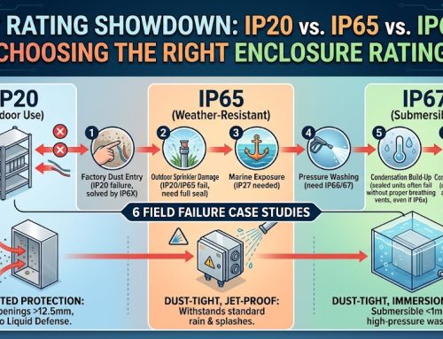IP20 vs IP65 vs IP67: Choosing an Enclosure Rating Using Six Field Failures