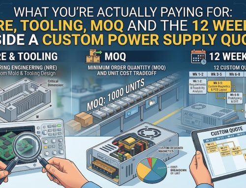 What You’re Actually Paying For: NRE, Tooling, MOQ and the 12 Weeks Inside a Custom Power Supply Quote